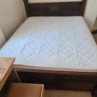 تخت دونفره ۲ در ۱۶۰ با تشک و محافظ تشک