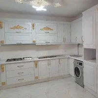 کابینت متریال ممبران پی وی سی دستکَیره طلایی شیک 3