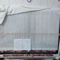 قالی نیمه بافت .زرنیم سالاری