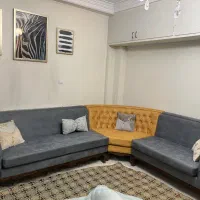 مبلمان ال ۶ نفره به همراه جلومبلی ودوعددعسلی نو نو