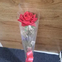 گل با گلدان شیشه ای|گل مصنوعی|ساوه, |دیوار