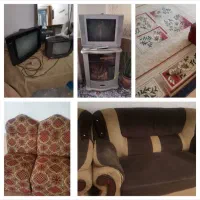 فروش مبل ۷ نفره دوست وفرش ۱۲ متری وتلوزیون ۲۱ الجی