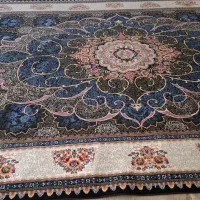 سرمه ای کاربنی جفت ۱۲متری تمام‌ نخ|فرش|گنبد کاووس, |دیوار