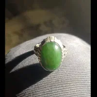 انگشتردستسازنقره یشم طبیعی اصل وکلکسیونی|جواهرات|همدان, |دیوار