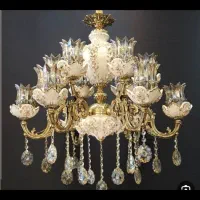 لوستر برنز سرامیک مدل گل برجسته