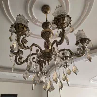 لوستر برنجی و بسیار تمیز|لوستر و چراغ آویز|کرج, عظیمیه|دیوار