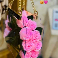 ۲۰ شاخه فلاوور بگ صورتی شاین دار