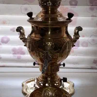 سماور برنجی قلم زنی گازی