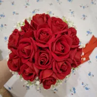 دسته گل عروس بسیار شیک|گل مصنوعی|بهارستان, |دیوار