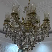 فروش یک عدد لوستر ابکاری طلا ۸ شاخه