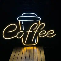 تابلو نیون کافه|ریسه و چراغ تزئینی|قیامدشت - خاورشهر, |دیوار