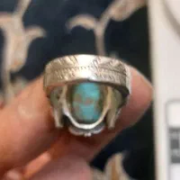 انگشتر  نقره با سنگ ارزنده دوعدد|کلکسیون اشیاء عتیقه|تهران, تهرانسر شمالی|دیوار