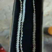 گردنبند و دستبند ست نقره نو مدل جواهری