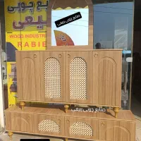 کنسول آینه کامل مدل سلین حصیری