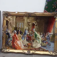 فرش دستباف (بساک)تابلو خاستگاری ۱۷۰ در ۱۲۰