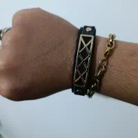 دستبند چرم طبیعی و رنگ ثابت