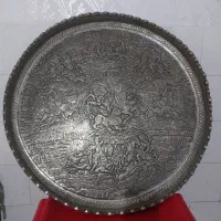 سینی مسی قلم کاری بادست قطر۶۵وزن۷کیلو۶۵میلیون