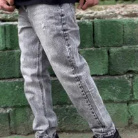 شلوار مام فیت طوسی ( بوتیک ترافیک )