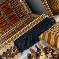 تخته نرد شطرنج خاتم در سه طرح با مهره تاس کاپ کیف|اسباببازی|تهران, کاشانک|دیوار