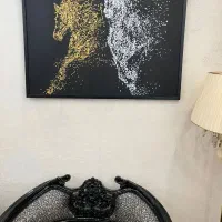 تابلو رنگ روغن اسب سرکش