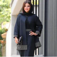 کت و شلوار مازراتی مانتو مخمل طرح سنتی