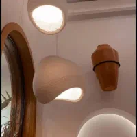 لوستر راگبل و قاب آینه پاپیه ماشه|لوستر و چراغ آویز|رزن, |دیوار