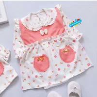 پیراهن دخترانه زیر دکمه 9 تا 12 ماه