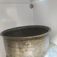 قابلمه مسی قدیمی قلمکاری شده