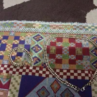 ست گردنبند و دست بند رنگ طلایی