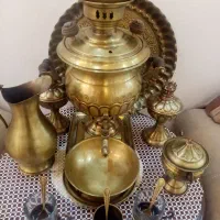 سماور برنجی با میز