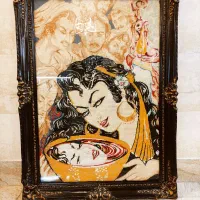 تابلو کوبلن واقعا زیبا جذاب با بهترین نوع قاب مشکی|تابلو، نقاشی، عکس|قم, انصار‌الحسین|دیوار