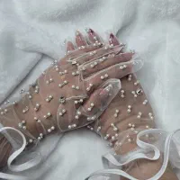 دستکش توری عروس مجلسی