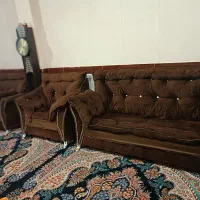 مبل هفت نفره،میز وسط مبلی، و دو عدد میزعسلی،بوفه