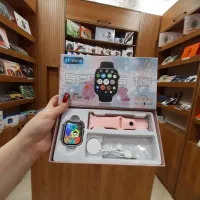 ساعت هوشمند*دخترانه*طرح اپل واچ سری ۱۰ با ۲عددبند