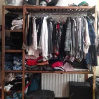 رگال لباس تمام چوب دست ساز|جاکفشی، کمد، دراور|اندیشه, اندیشه فاز ۴|دیوار