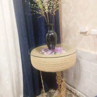 میز بار پایه بلند با گلدان