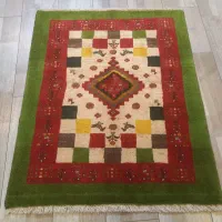 زرچارک ۸۰در ۱۲۰ گبه دو پود قشقایی شیراز رنگ طبیعی|گلیم، جاجیم، گبه|تهران, حر|دیوار