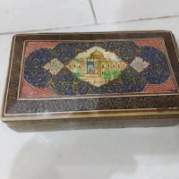 جعبه عتیقه کلکسیونی نقاشی وخاتم