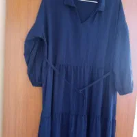 مانتوپیراهنی  بلند سرمه ای قد130سانت