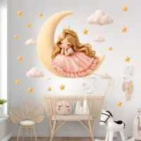 برچسب دیواری 3D پرنسس ماه