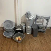 ست پلاستیک مثل سطل زباله وجارو و غیره