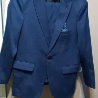 کت و جلیقه و شلوار سرمه ای وکفش