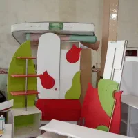 سرویس خواب بچه با تشک|تخت و سرویس خواب|مشگین شهر, |دیوار