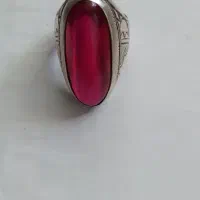 انگشتر نقره یاقوت معدنی