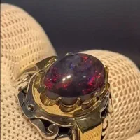 انگشتر جواهری اوپال اتیوپی عیار 925