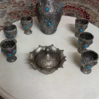 جام و قندان ترکیه برنجی قدیمی|کلکسیون اشیاء عتیقه|لاهیجان, گلستان|دیوار