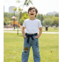 ست دورس بچگانه و شلوار جین