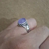 ۲ عدد انگشتر فیروزه و عقیق کبود یمن رکاب دست ساز