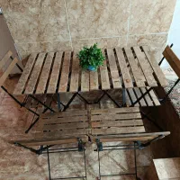 ۲ دست میز و صندلی جمع شو ۲ نفره کافه