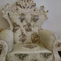 مبل سلطنتی ۹ نفره با جلومبلی(چوب راش)|مبلمان خانگی و میز عسلی|فردوسیه, |دیوار